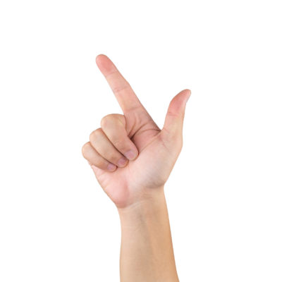 Asian Hand Shows And Counts 7 Finger On Isolated White Background With Clipping Path Asian Hand Shows And Counts 7 Finger On Isolated White Background With Clipping Path