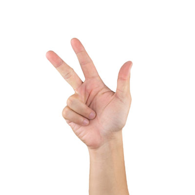 Asian Hand Shows And Counts 8 Finger On Isolated White Background With Clipping Path Asian Hand Shows And Counts 8 Finger On Isolated White Background With Clipping Path