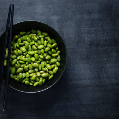 Edamame Beans In Bowl On Dark Edamame Beans In Bowl On Dark