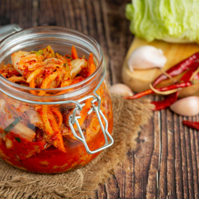 Kimchi Ready To Eat In Glass Jar Kimchi Ready To Eat In Glass Jar