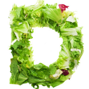 D Lettuce Letter On A White Background D Lettuce Letter On A White Background